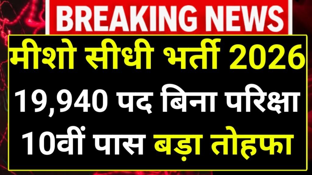 Meesho New Vacancy 2026